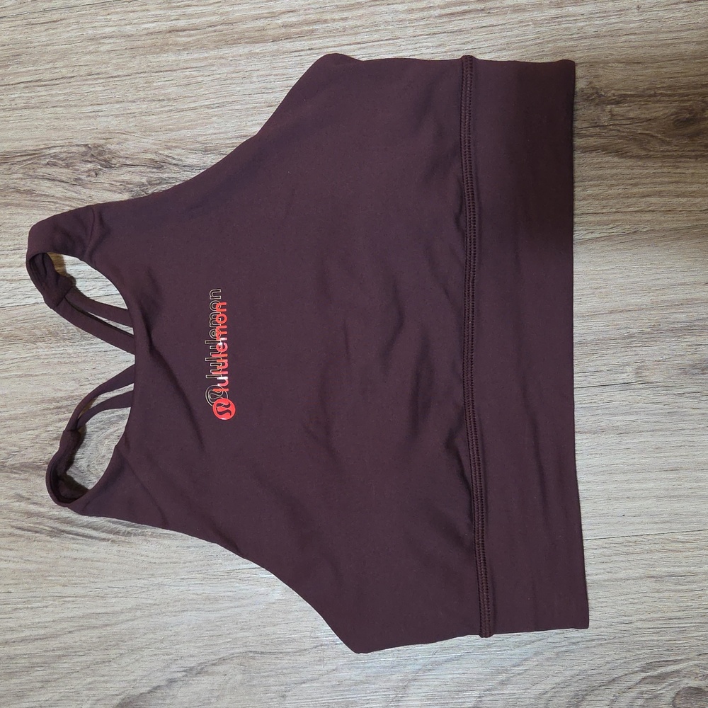 Lululemon Energy Bra High Neck Long Line Lunar New Year Cassis  Size 8